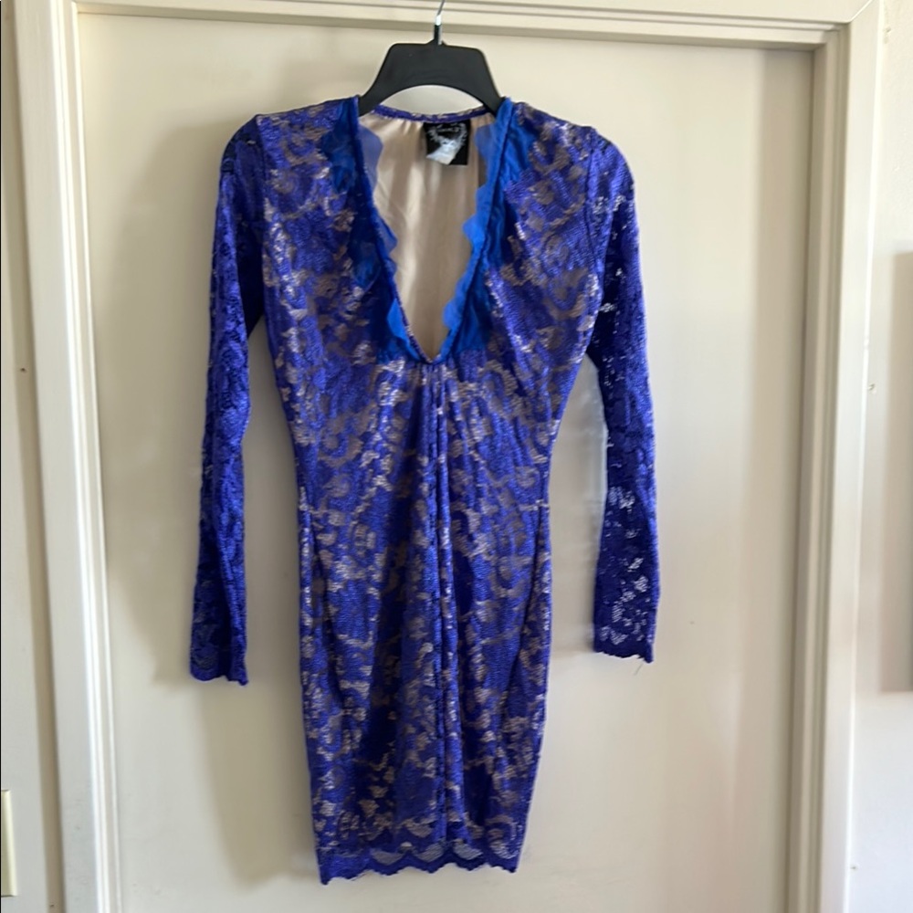 HOLT Maison De Luxe Blue Lace Dress